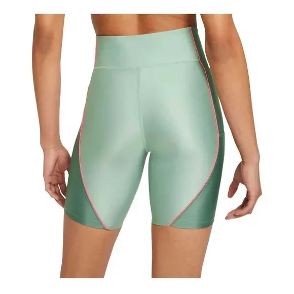 Nike Jordan Women's Green Stretch Essentials Bike Shorts Tight Fit Sporty Gym - Picture 2 of 9
